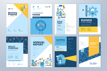 Brochure cover design and flyer layout templates 