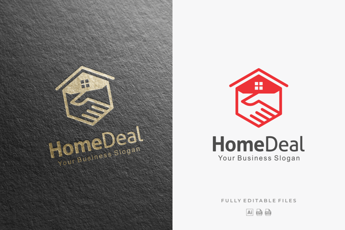 Abstract Home Deal Logo Template