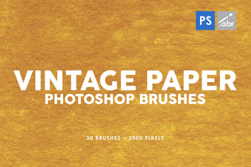30 Vintage Paper Photoshop Stamp Brushes Vol.3