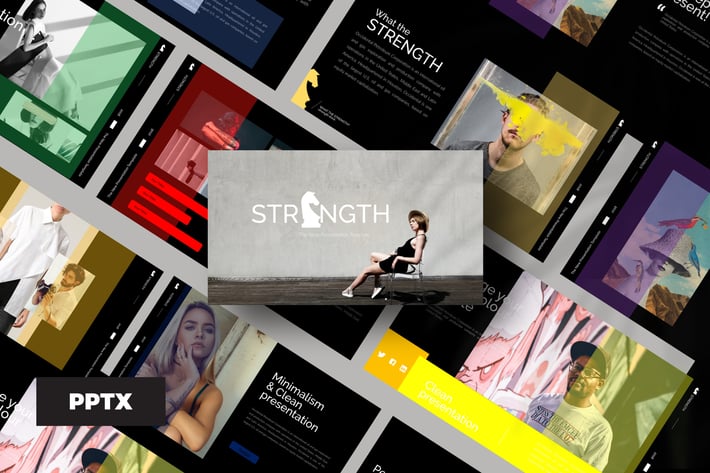 Strenght Black Powerpoint