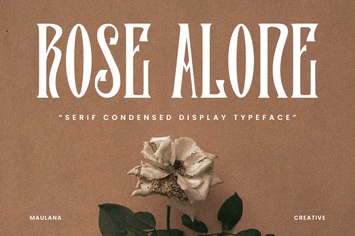 Rose Alone Serif Condensed Display Typeface