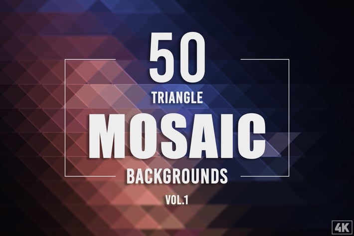 50 Triangle Mosaic Backgrounds - Vol. 1
