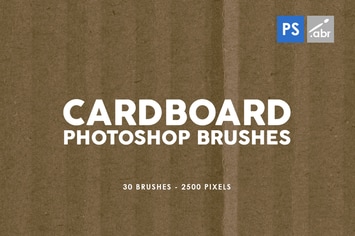 30 Cardboard Photoshop Brushes