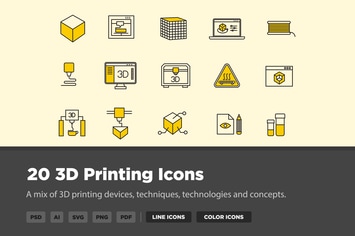 20 3D Printing Icons
