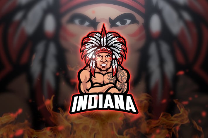 Indian Strong - Mascot & Esport Logo