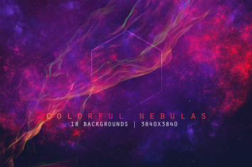 Space Nebulas Background Set