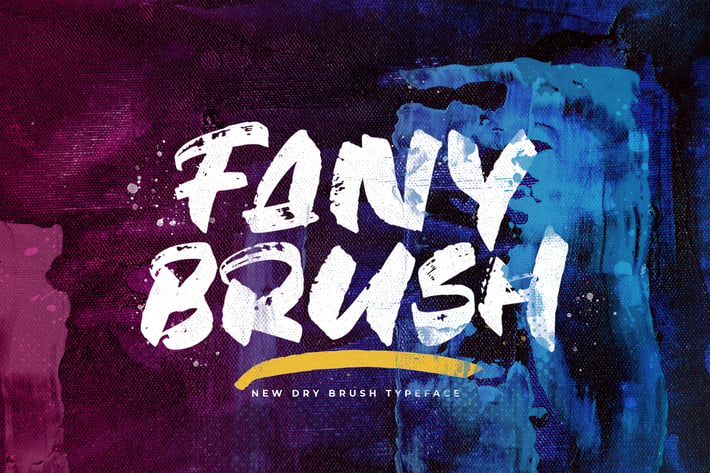 Fany Brush - Textured Brush Font