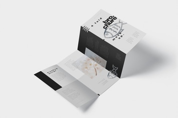 4 - Fold Brochure Mockup Set - DL 99 x 210 mm