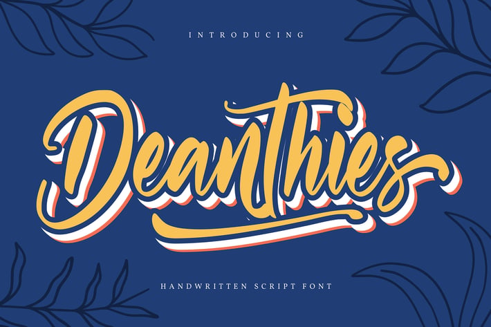 Deanthies | Handwritten Script Font