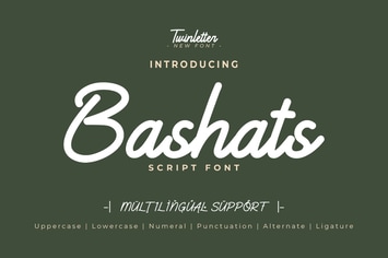 Bashats - Script Monoline Font