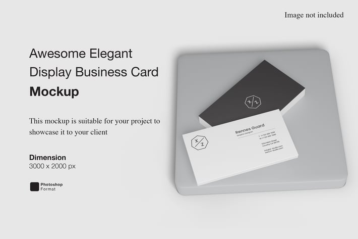 Awesome Elegant Display Business Card Mockup