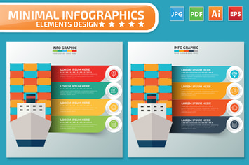 Container Ship Infographics design