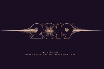 Business Christmas and New Year Greeting Card