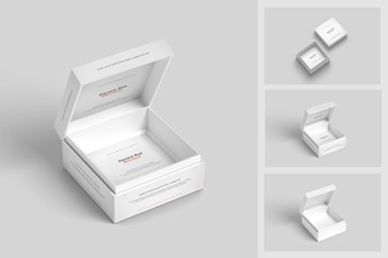 Square box mockup multi layer