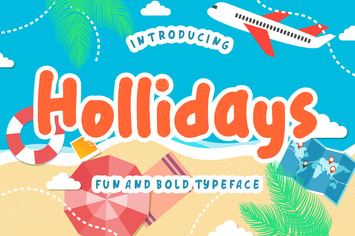 Hollidays Fun Advertisement Font