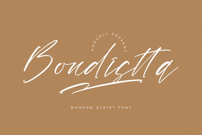 Bondistta Modern Script Font