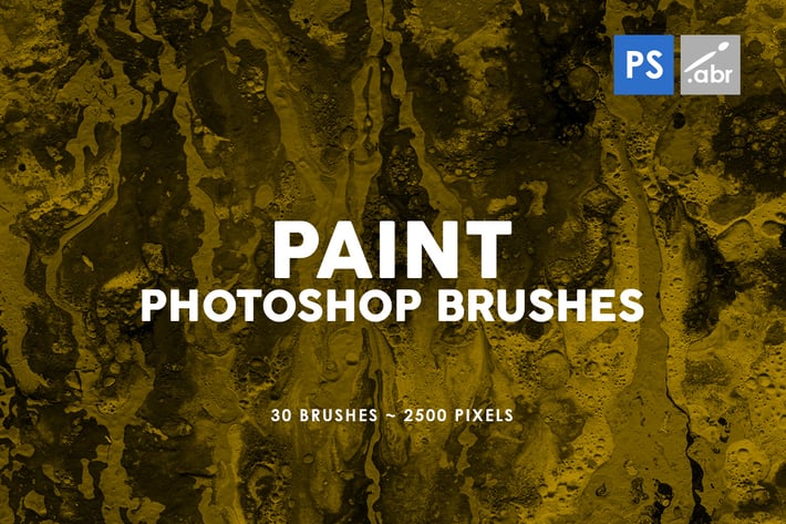 30 Paint Texture Photoshop Brushes Vol. 2