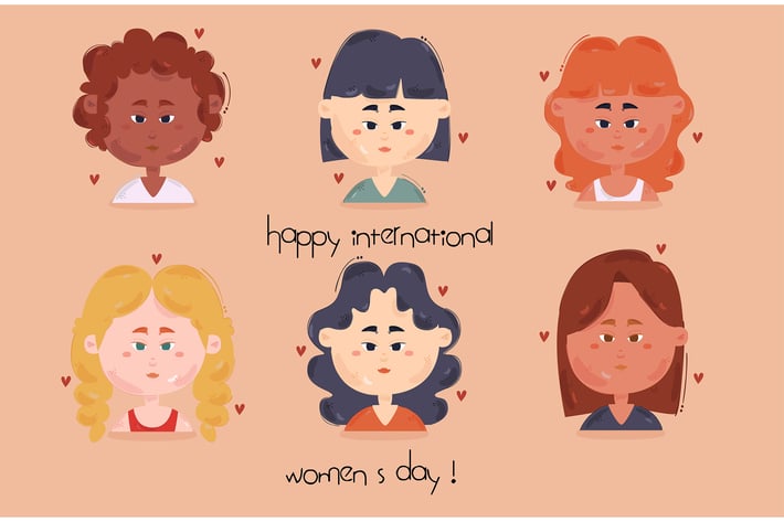 Happy International Women's Day Illustration