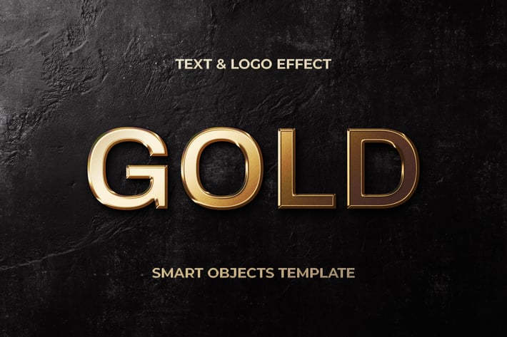 Glowing Gold Text & Logo Effect