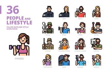 People and Lifestyle Filled Outline Style Icon