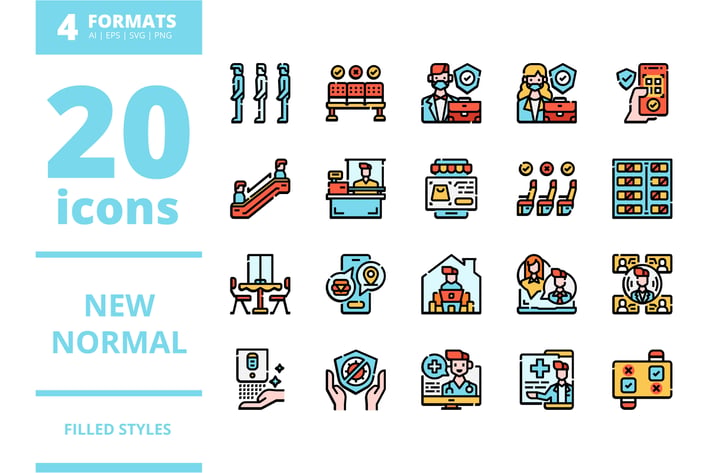 New normal Filled icons packs