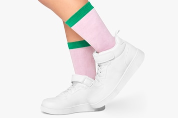 Cute socks mockup doodle birthday party pattern