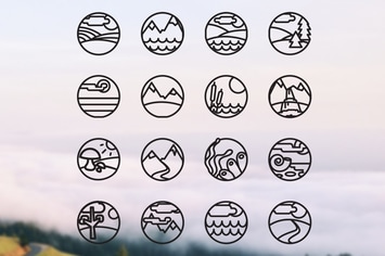 Landscape Icons Set