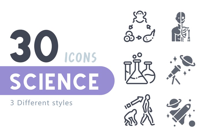 30 Science icon set