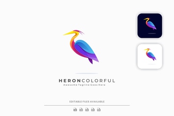 Heron Colorful Logo