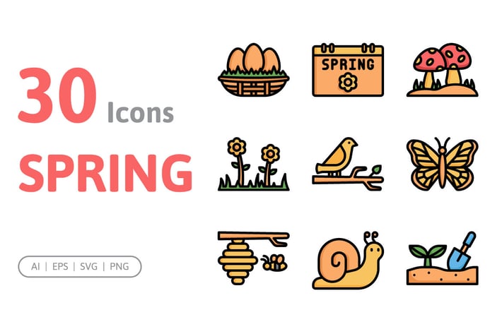 30 Spring Icons