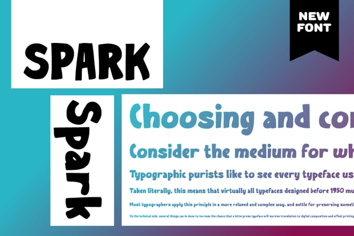 Spark Casual display font