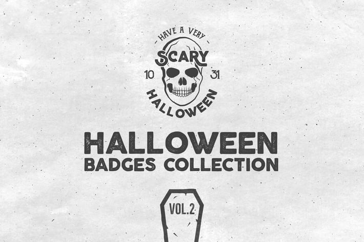 Halloween Badges Set. Vol.2