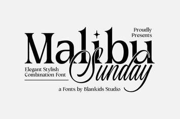 Malibu Sunday an Elegant Stylish Font Combination