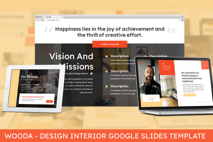 Wooda - Design Interior Google Slides Template