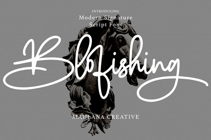 Blofishing Modern Signature Script Font