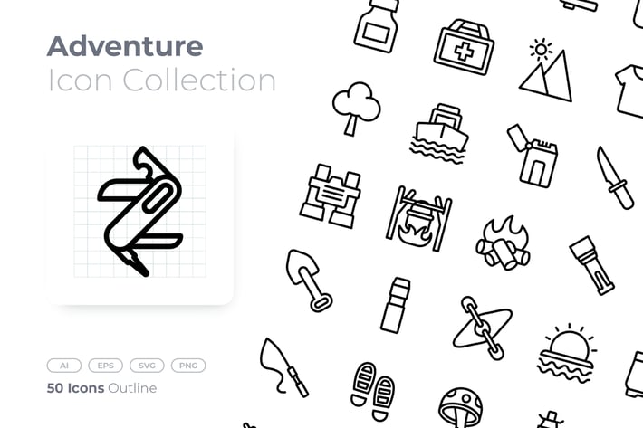 Adventure Outline Icon