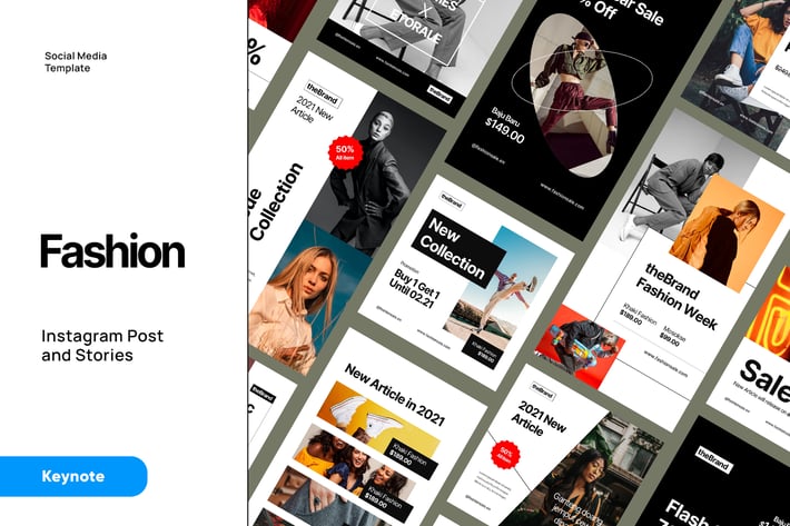 Fashion Instagram Post and Stories Keynote