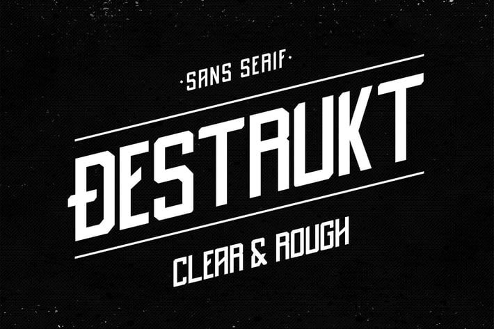 Destrukt - Sans Serif Font