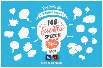 Eccentric Speech Bubbles Vector Pack