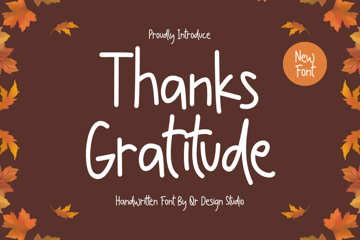 Thanks Gratitude - Thanksgiving Font