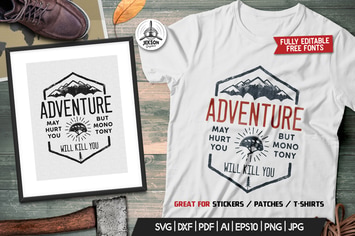 Adventure Logo Design, Camping Retro Hiking TShirt