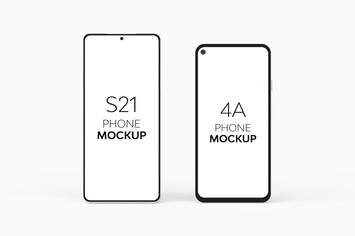 4A Phone & S21 Phone Mockup