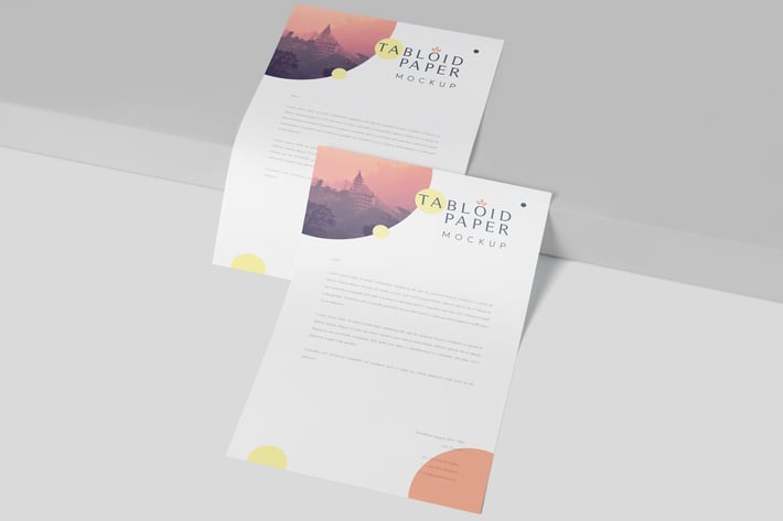 Tabloid Paper Mockup - 11x17 Inch