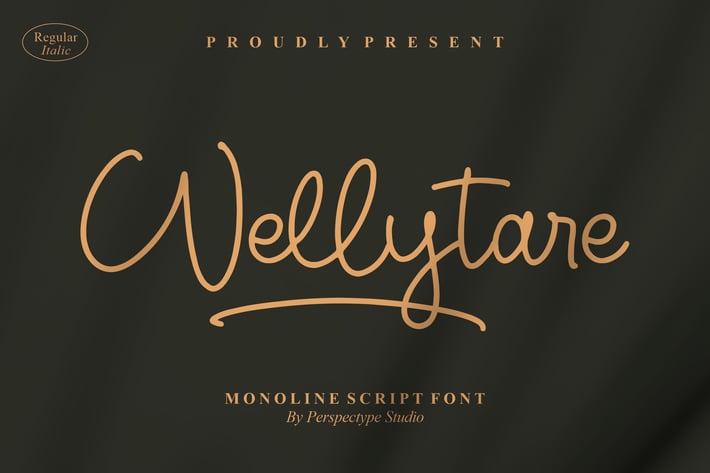 Wellytare Monoline Script Font