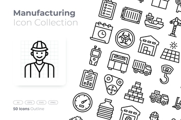 Manufacturing Outline Icon