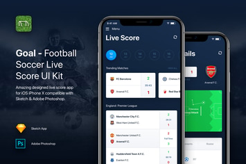 Goal - Football Soccer Live Score UI Kit Template