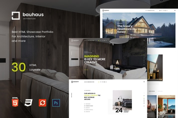 Bauhaus - Interior & Architecture   HTML Template