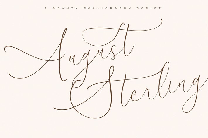 August Sterling Calligraphy Font