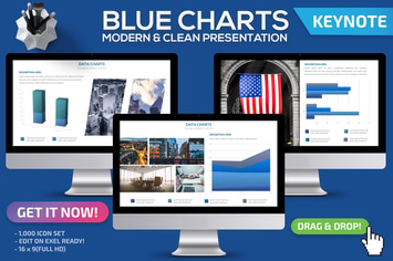 Blue Charts Keynote Template