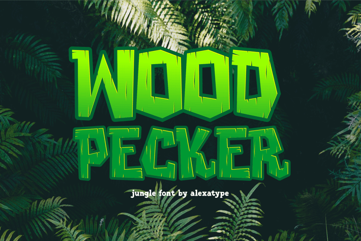 Woodpecker - Unique Jungle Font
